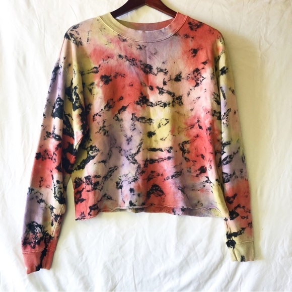 ANTHROPOLOGIE | LETLUV ZOEY TIE-DYE SWEATSHIRT SMALL - Picture 4 of 8